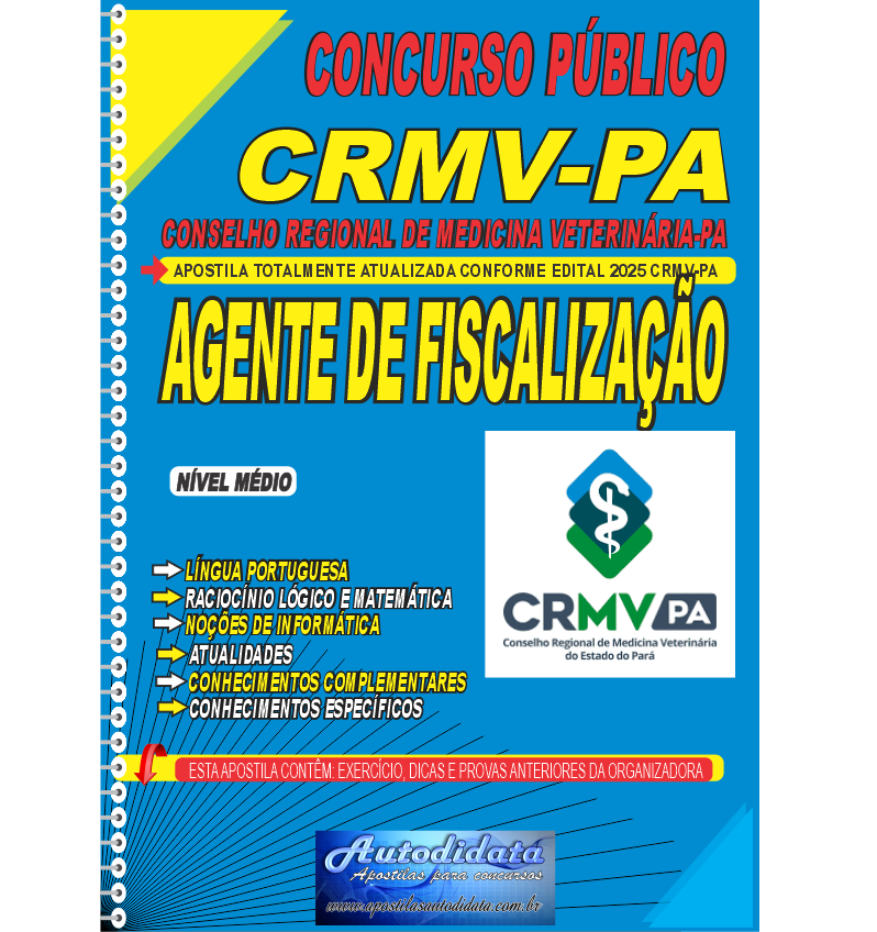 Capa de Apostila concurso do CRMV-PA 2025 – Agente de Fiscalização