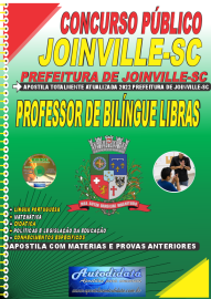 Apostila Impressa Concurso Prefeitura de Joinville - SC 2022 Professor de Bilngue Libras