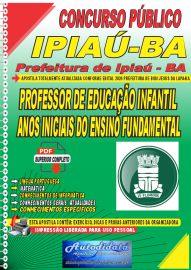 Apostila digital Prefeitura de Ipia - BA 2024 - Professor Educao Bsica - Educao Infantil e Ensino Fundamental Anos Iniciais