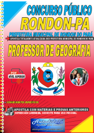 Apostila Digital Concurso Prefeitura de Rondon - PA 2023 Professor de Geografia