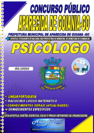 Apostila impressa concurso da Prefeitura de Aparecida de Goinia - GO 2024 - Psiclogo