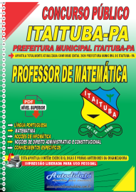 Apostila Digital Concurso Prefeitura de Itaituba  PA 2024 Professor de Matemtica