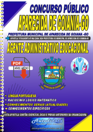 Apostila digital concurso da Prefeitura de Aparecida de Goinia - GO 2024 - Agente Administrativo Educacional