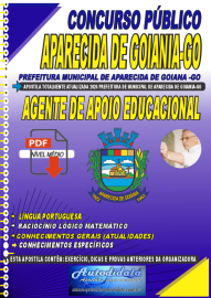Apostila digital concurso da Prefeitura de Aparecida de Goinia - GO 2024 - Agente de Apoio Educacional