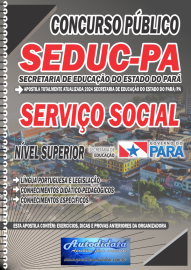 Apostila Digital Concurso Pblico da SEDUC  PA 2025 Servio Social