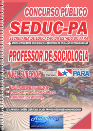 Apostila Impressa Concurso Pblico da SEDUC  PA 2025 Professor de Sociologia