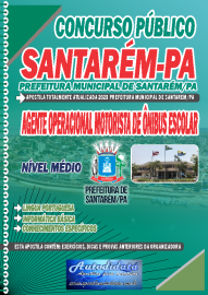 Apostila impressa Prefeitura de Santarm-PA 2024 - AGENTE OPERACIONAL MOTORISTA DE NIBUS ESCOLAR
