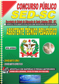 Apostila impressa concurso SED-SC 2024 Secretaria de Educao de Santa Catarina - Assistente Tcnico Pedaggico 