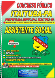 Apostila Digital Concurso Prefeitura de Itaituba  PA 2024 Assistente Social