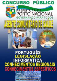 Apostila Impressa Concurso da Prefeitura de Porto Nacional - TO  2019 - Agente Comunitrio De Sade