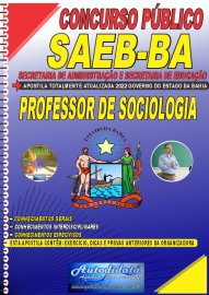 Apostila Impressa Concurso SEE-BA 2023 Professor de Sociologia