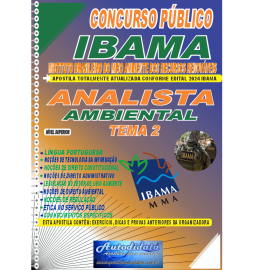 Apostila Impressa Concurso Pblico IBAMA 2025 Analista Ambiental Tema 2