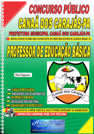 Apostila Impressa Concurso de Cana dos Carajs  PA 2024 Professor de Educao Bsica