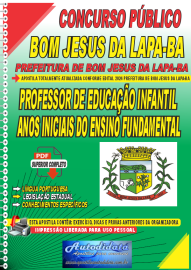 Apostila Digital Concurso Prefeitura de Bom Jesus da Lapa - BA 2024 Professor de Educao Infantil e Anos Iniciais do Ensino Fundamental