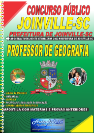 Apostila Impressa Concurso Prefeitura de Joinville - SC 2022 Professor de Geografia