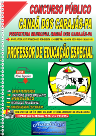 Apostila Impressa Concurso de Cana dos Carajs  PA 2024 Professor de Educao Especial