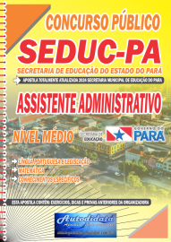 Apostila Digital Concurso Pblico da SEDUC  PA 2025 Assistente Administrativo