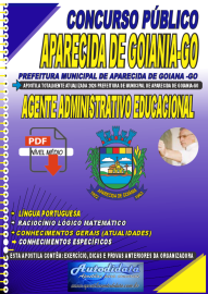 Apostila impressa concurso da Prefeitura de Aparecida de Goinia - GO 2024 - Agente Administrativo Educacional