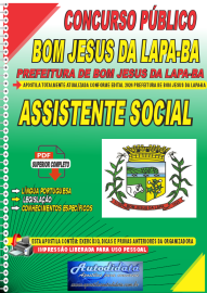 Apostila Digital Concurso Prefeitura de Bom Jesus da Lapa - BA 2024 Assistente Social