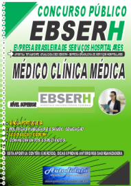 Apostila Impressa Concurso Pblico EBSERH 2025 Mdico Clnica Mdica