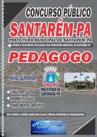 Apostila impressa Prefeitura de Santarm-PA 2024 - PEDAGOGO