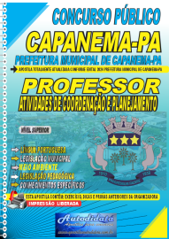 Apostila impressa concurso da Prefeitura de Capanema-PA 2024 - PROFESSOR EM ATIVIDADE DE COORDENAO E PLANEJAMENTO