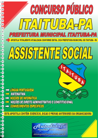 Apostila Impressa Concurso Prefeitura de Itaituba  PA 2024 Assistente Social