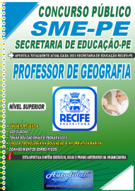 Apostilas Impressa Concurso SME -PE 2023 Professor de Geografia