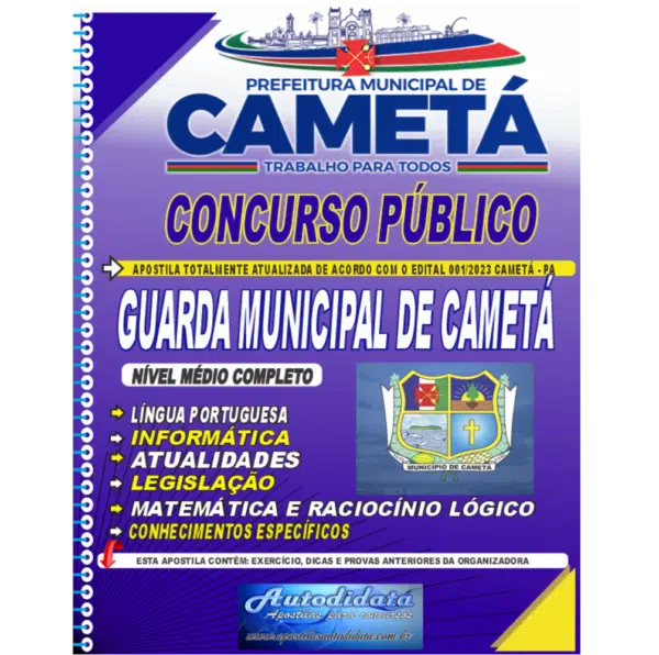 PREFEITURA DE CAMETA 2023 GUARDA MUNICIPAL Apostila concurso de Cametá 2023 - Guarda Municipal