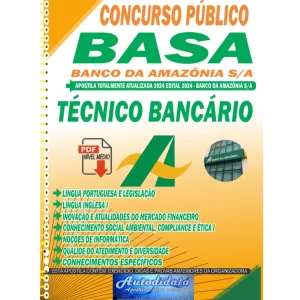 Apostila concurso do BASA 2024 TECNICO BANCARIO NOVO Home