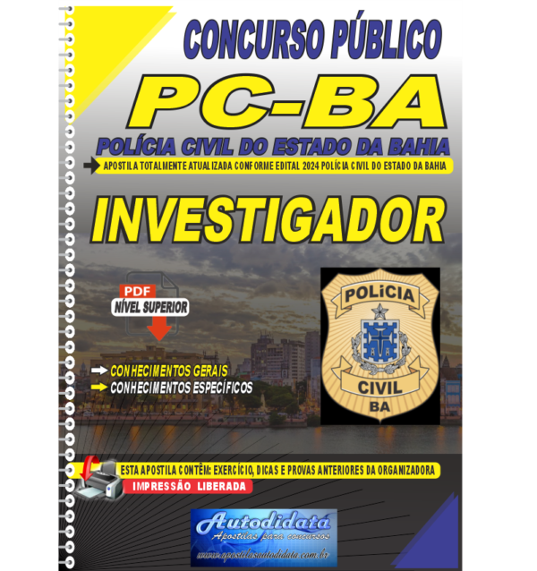 POLICIA CIVIL DA BAHIA novo Apostila digital concurso da PC-BA Polícia Civil da Bahia 2024 - Investigador