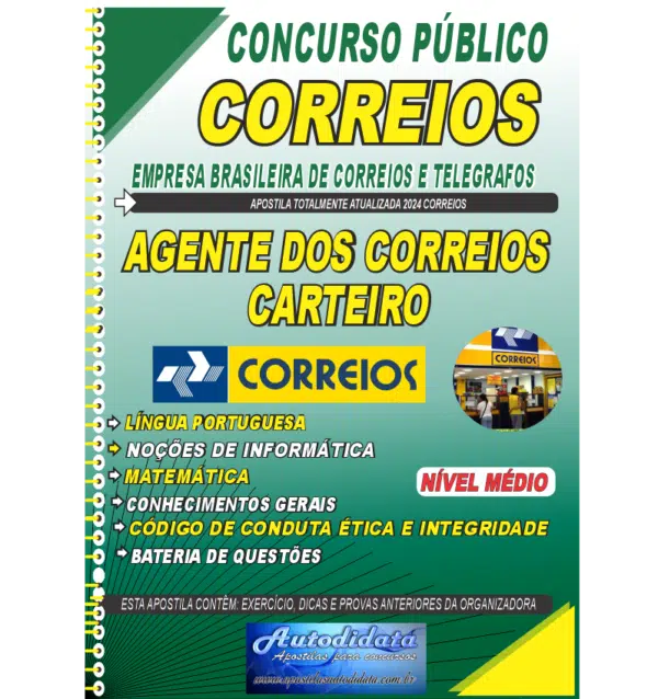 APOSTILA DOS CORREIOS 2 novo Apostila digital concurso dos CORREIOS 2024 – AGENTE DOS CORREIOS – Carteiro