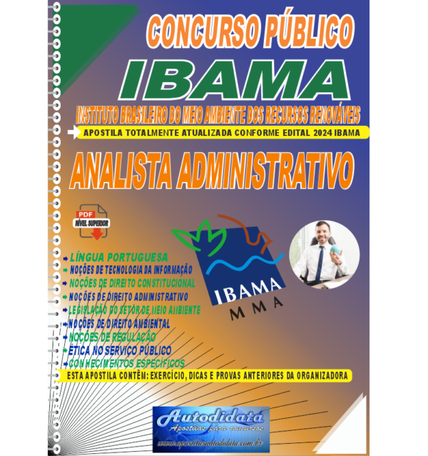 analista administrativo IBAMA 2 NOVO Apostila digital concurso do IBAMA 2024 - Analista Administrativo